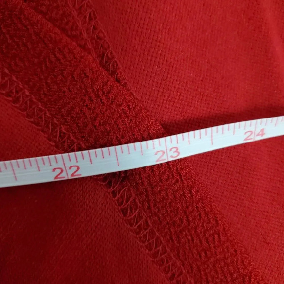 Women's SOFT SURROUNDINGS Mesa Red Draped Open Boho Vest SZ L Buttons Holiday‎ - Picture 10 of 10